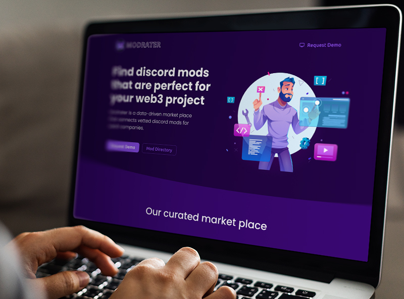 MODRATER landing page